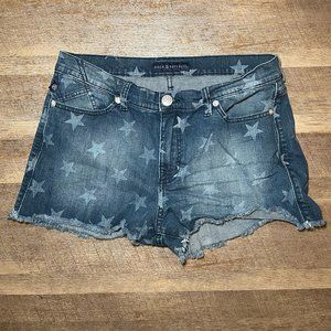 Rock and Republic Blue Denim Lolita Star Pattered Size 14